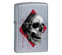 Accendino Antivento Collezionabile Zippo Skull 21A006 Scheletro Uomo Grigio