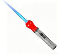 Accendino antivento multifunzionale a getto ad alta temperatura dotato di blocco di sicurezza Modalità fiamma commutabile Ideale for il campeggio all'aperto (carburante non incluso)(Gray1)