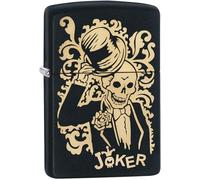 Accendino Antivento Ricaricabile Zippo Gentlemen Skull 'Joker' 29632 Uomo
