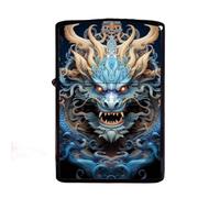 Accendino con drago 2024, regalo per l'anno 2024, compatibile con inserti di dimensioni 3,6 cm x 1,2 cm x 5 cm, custodia elegante per collezionisti e fumatori