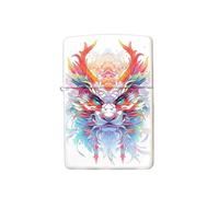 Accendino con drago 2024, regalo per l'anno 2024, compatibile con inserti di dimensioni 3,6 cm x 1,2 cm x 5 cm, custodia elegante per collezionisti e fumatori