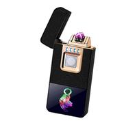 Accendino elettrico, accendino ricaricabile tramite USB, accendino a doppio arco al plasma, accendino senza fiamma antivento, accendino a doppio arco con indicazione batteria a LED for candele, sigare