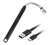 Accendino elettrico ad arco con USB-C, collo flessibile, antivento e senza fiamma, ricaricabile per candele, fornelli a gas, barbecue e campeggio, sicuro ed ecologico
