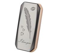 Accendino elettronico antivento, accendisigari senza fiamma, accendino elettrico ricaricabile USB, accendino al plasma for attività di campeggio, escursionismo (Color : Black feather)