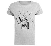 Accendino Firewalk - La Vita È Strana Prima della Tempesta T-Shirt Grigia per Donne Manica Corta Grey Women Tee Short Sleeve T-Shirt