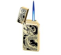 Accendino gonfiabile con cinque metodi di accensione, accendino intelligente sensibile al tocco, accendino a fiamma blu a iniezione diretta antivento, adatto for regali da uomo in campeggio con candel