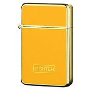 Accendino Jet Torch, accendino in metallo, accendino a fiamma rossa antivento, accendino butano ricaricabile, regalo for uomo/donna (Color : Giallo)