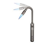 Accendino Lungo Gas Antivento Accendigas con Fiamma Ricarica Gas Accendino Jet Flame 15cm Flessibile Collo Butano Gas Lungo Accendino con Torcia per Candele Camino Accendino (Gas Non Incluso)