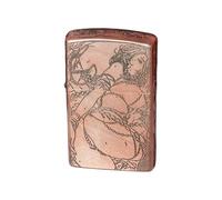 Accendino portatile a cherosene antivento in ottone con tappo a ribalta, ricaricabile, adatto come decorazione da collezione/regalo for uomo (cherosene non incluso)(Brass)
