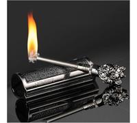 Accendino retrò accendini, adesivi accendini, candele d’accensione all’aperto, conferenze accendini portachiavi doni signore personalità di doni (argento)
