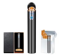 Accendino Ricaricabile USB, Mini Accendino Senza Fiamma A Barra Cilindrica, Accendino Elettronico, Accendino Elettrico Antivento, Accendino Intelligente Aggiornato Accendisigari for Interni ed Esterni