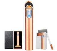 Accendino Ricaricabile USB, Mini Accendino Senza Fiamma A Barra Cilindrica, Accendino Elettronico, Accendino Elettrico Antivento, Accendino Intelligente Aggiornato Accendisigari for Interni ed Esterni