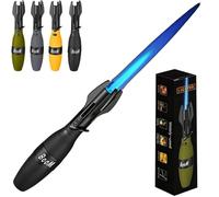 Accendino Rocket Fidget, Accendino a Torcia Antivento Con Fiamma Blu, Blocco Di Sicurezza E Fiamma Blu Regolabile, Gas Di Sicurezza Ricaricabile for Candele Profumate, Barbecue, Escursionismo(Black)