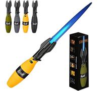 Accendino Rocket Fidget, Accendino a Torcia Antivento Con Fiamma Blu, Blocco Di Sicurezza E Fiamma Blu Regolabile, Gas Di Sicurezza Ricaricabile for Candele Profumate, Barbecue, Escursionismo(Yellow)