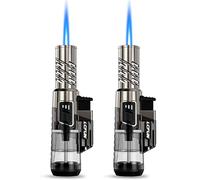 Accendino tempesta, 2 ricariche a gas, accendino Jetflame, regalo per uomini - butano non incluso