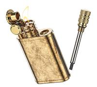 Accendino vintage personalizzato VVAY retro cherosene con abbinamento permanente per campeggio e collezione (venduto senza fluido)