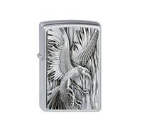Accendino Zippo 2002724 Phoenix On Fire Cromato Accendino A Fiamma