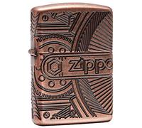 Zippo Accendino Gear 60003424 Armor Mechanic 360 Multicut Antivento Ricaricabile Rame Antico