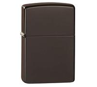 Accendino Zippo® Brown 49180, Accendino Antivento Ricaricabile Zippo, Realizzato in Metallo con Caratteristico "click" Zippo, Color Castagna, Made in USA, Ottima Idea Regalo