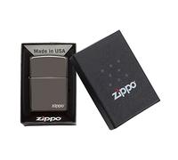 Accendino Zippo® Classic Black Ice® 150ZL, Accendino Antivento Ricaricabile Zippo, Realizzato in Metallo con Caratteristico "click" Zippo, Color Nero Opaco, Made in USA, Ottima Idea Regalo