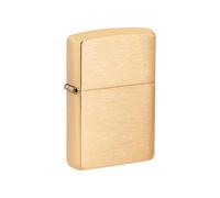 Accendino Zippo® Classic Brushed Brass 204B, Accendino Antivento Ricaricabile Zippo, Realizzato in Metallo con Caratteristico "click" Zippo, Color Oro Satinato, Made in USA, Ottima Idea Regalo