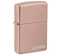 Accendino Zippo® Classic High Polish Rose Gold 49190ZL, Accendino Antivento Ricaricabile Zippo, Realizzato in Metallo con Caratteristico "click" Zippo, Color Oro Rosa, Made in USA, Ottima Idea Regalo