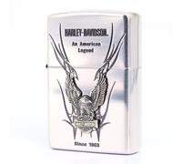 Accendino Zippo Classic JP Custom Base/Harley Davidson Eagle Emblem SI HDP-10...