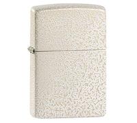 Accendino Zippo® Classic Mercury Glass 49181, Accendino Antivento Ricaricabile Zippo, Realizzato in Metallo con Caratteristico "click" Zippo, Color Bianco e Oro, Made in USA, Ottima Idea Regalo