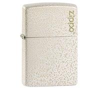 Accendino Zippo® Classic Mercury Glass 49181ZL, Accendino Antivento Ricaricabile Zippo, Realizzato in Metallo con Caratteristico "click" Zippo, Color Argento e Bianco, Made in USA, Ottima Idea Regalo