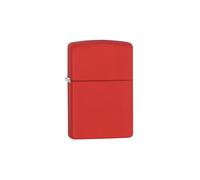 Accendino Zippo® Classic Red Matte 233, Accendino Antivento Ricaricabile Zippo, Realizzato in Metallo con Caratteristico "click" Zippo, Color Bianco Opaco, Made in USA, Ottima Idea Regalo