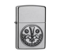 Accendino Zippo Emblema Del Fabbro Di Camino Stemma Cromato Accendino A Benzina