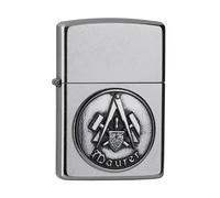 Accendino Zippo Emblema Maurer Stemma In Cromo Accendino A Benzina