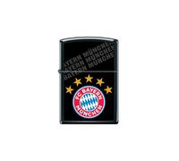 Accendino Zippo FCB Bayern Monaco Nero Opaco Nuovo Con Ologramma Emblema