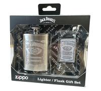 Accendino Zippo & Flatmann set regalo Jack Daniel's No. 7