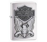 Zippo Accendino, Ottone, Argento Satinato, Standard