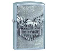 Accendino Zippo® Harley-Davidson® 20230, Accendino Antivento Ricaricabile Zippo, Realizzato in Metallo con Caratteristico "click" Zippo, Color Cromo Lucidato, Made in USA, Ottima Idea Regalo