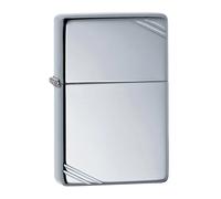 Accendino Zippo High Polish Vintage Antivento Uomo Metallo Argento