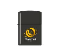 Accendino Zippo Oktoberfest Nero Con Logo Giallo Accendino A Benzina