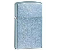 Accendino Zippo® Slim® Street Chrome 1607, Accendino Antivento Ricaricabile Zippo, Realizzato in Metallo con Caratteristico "click" Zippo, Color Cromo, Made in USA, Ottima Idea Regalo