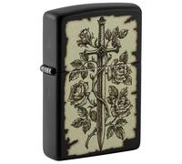 Accendino Zippo Spade Medievali Nero Opaco Accendino A Benzina