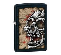 Accendino Zippo Treasure Skeleton Map Collezionabile Unisex Nero