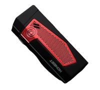 Accendisigari con torcia a fiamma quadrupla a 4 getti con punzone per sigari, portasigari, con finestra del gas visibile (carburante non incluso) (Color : Red)