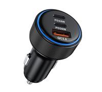 Accendisigari da 93 W, USB C, 3 porte PD & QC, adattatore USB 12 V, accessorio per auto compatibile con iPhone 17 Pro Max, Galaxy S25 Ultra/S24, iPad, tablet, telefoni cellulari