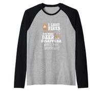 Accendo fuochi e faccio sparire la birra Maglia con Maniche Raglan