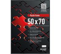 accent by nielsen cornici per puzzle, 50 x 70 cm, alluminio, Estructura Negro Mate, cornice per posterin formato verticale e orizzontale, vetro sintetico, Puzzle