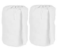 ACCENTHOME Borsa da bucato stampabile in tela di cotone, 2 pezzi, 38 x 70 cm (diametro x altezza) per carichi pesanti, spazio extra con manico robusto per il trasporto a spalla