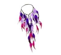 Accento dei capelli del vestito, copricapo decorativo, Purple | Accenti perline con nappe pendenti per outfit da festa, look per costumi, vestiti pronti per festival