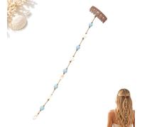 Accento per capelli da sirena da spiaggia: dettagli di stelle marine e perline per le donne, accessorio per capelli a strati con clip Boho per vacanze al mare, matrimoni e festival (1pcs)