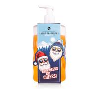 Accentra 2in1 Docciaschiuma mani & corpo MEN'S COLLECTION WINTER EDITION 720 ml con dispenser schiumogeno in bicchiere birra, regalo uomo Natale, profumo betulla & cedro, blu/rosso/oro