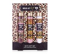 Accentra Badeset WILD AT HEART in cofanetto con 60 ml docciaschiuma, 60 ml lozione corpo e 80 g sali da bagno, regalo donna Natale, profumo rosa rubiginosa & muschio, nero/marrone/oro